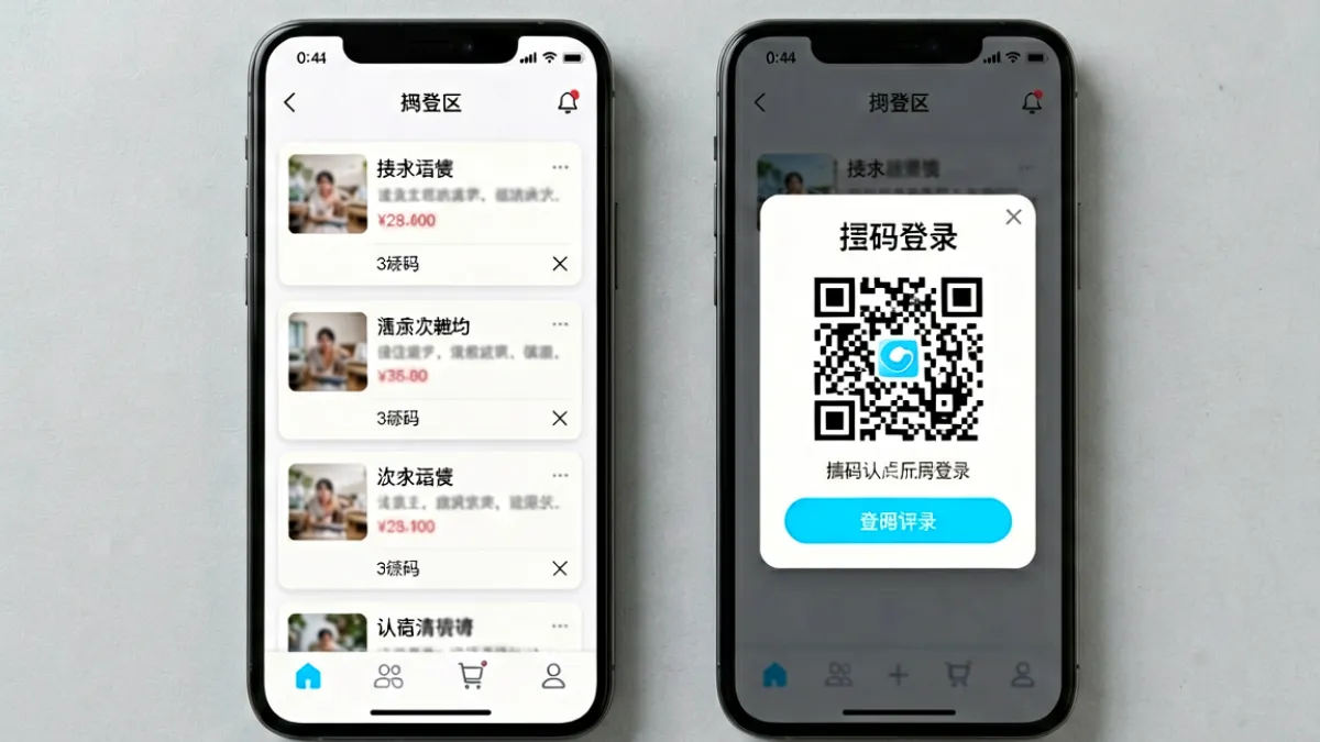 手机屏幕上对比显示真实CL镜像界面与钓鱼仿冒页面的差异细节